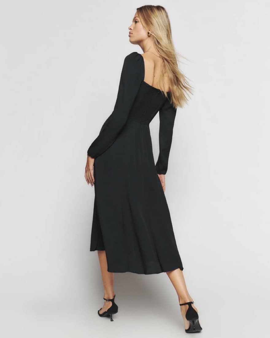 Reformation Sigmund Dress - Black - Image 2