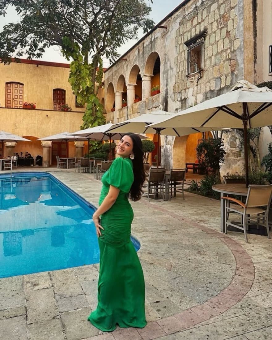 De La Vali Olympia Maxi Dress Green - Image 3