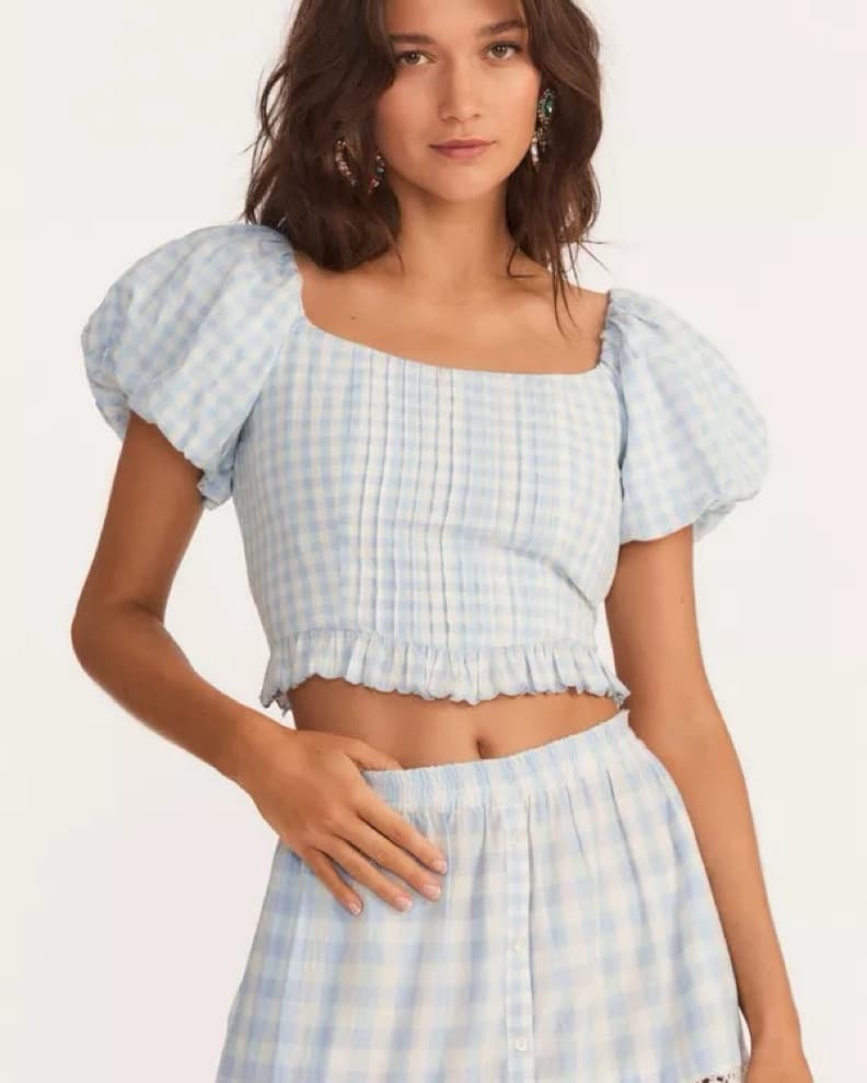 LoveShackFancy Breonna Crop Top - Image 1