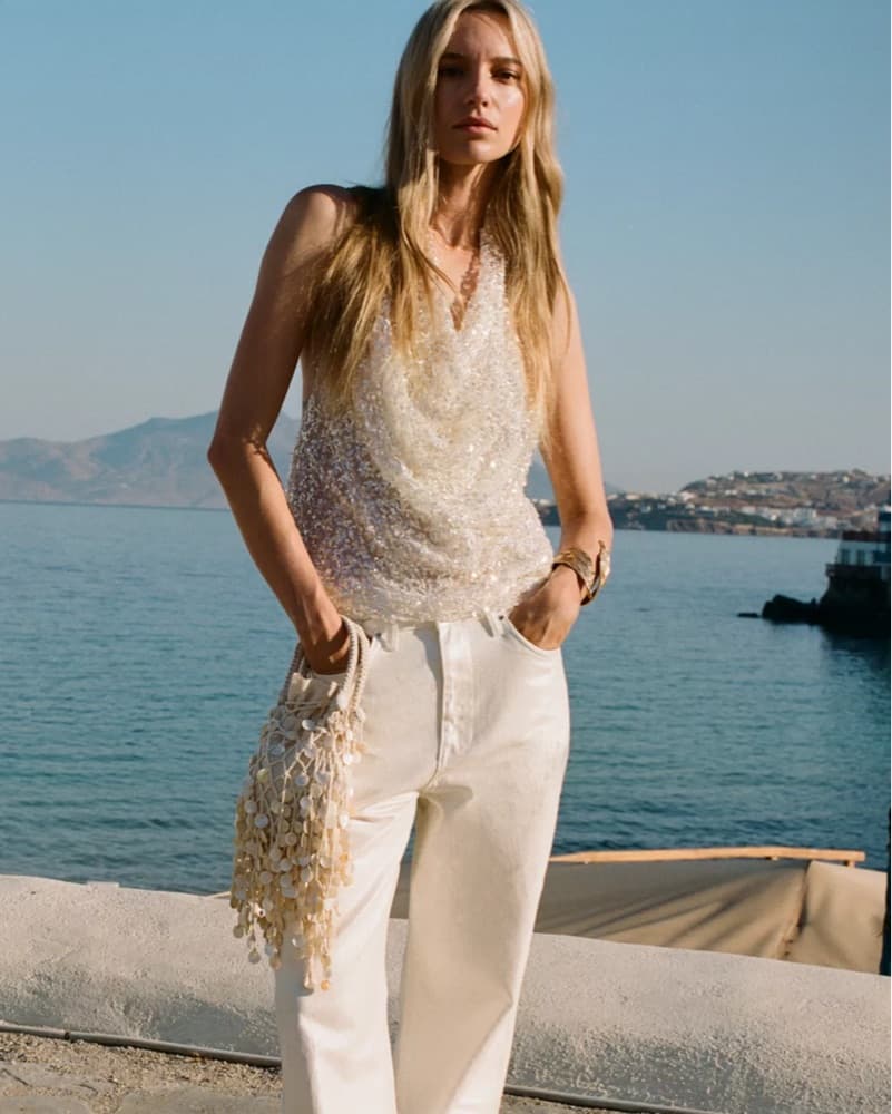 Shimmering Sequin Halter Top - Image 2