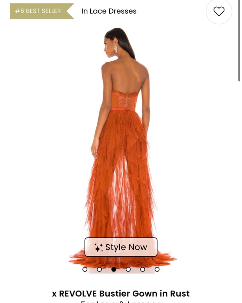 For Love And Lemons Bustier Gown In Rust - Image 2