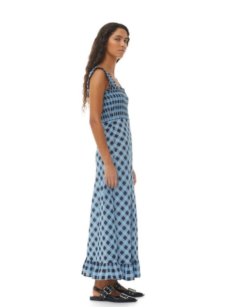 Ganni Blue Black Plaid  - Image 3