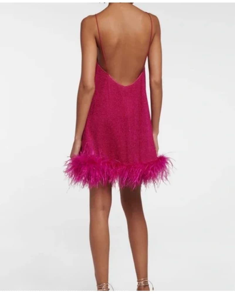 Oseree Lumière Plumage mini dress - Image 3