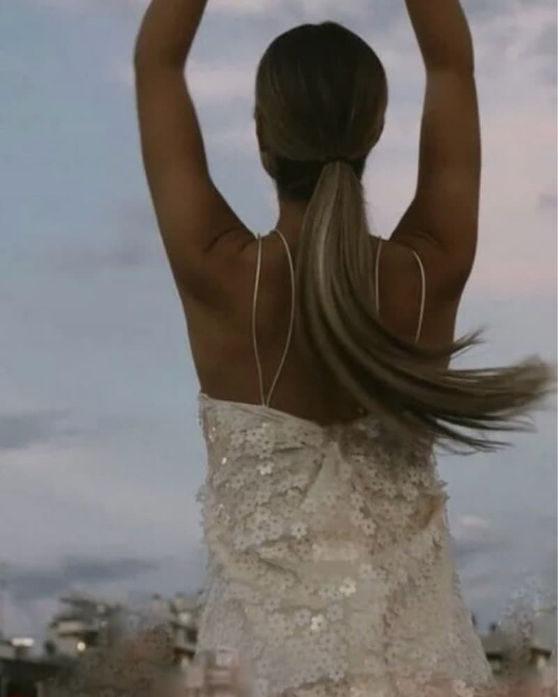 Zara White Sequin Floal Mini Dress - Image 4
