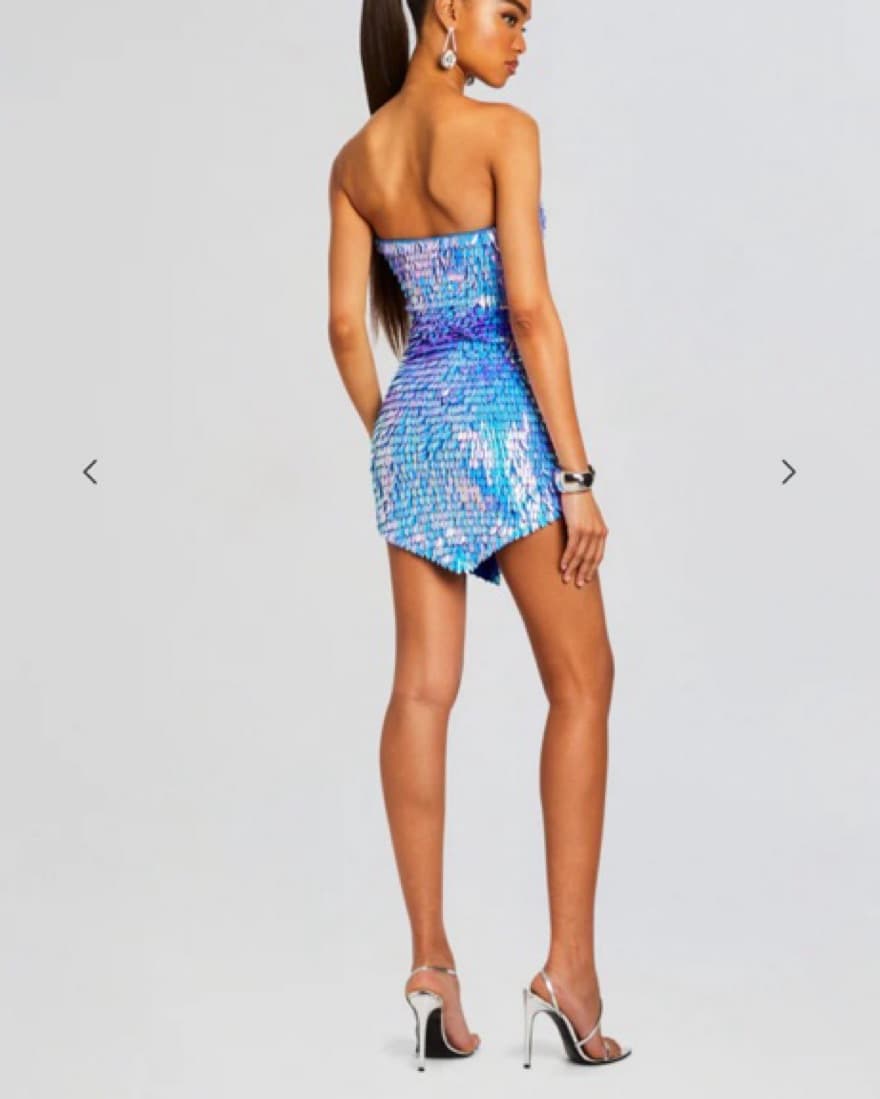 Retrofete Valley Feather Sequin Dress - Image 3