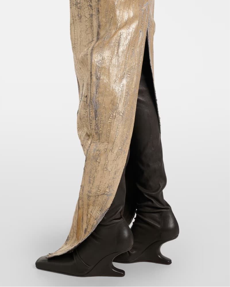 Rick Owens Coated Denim Bustier Gown - Image 5