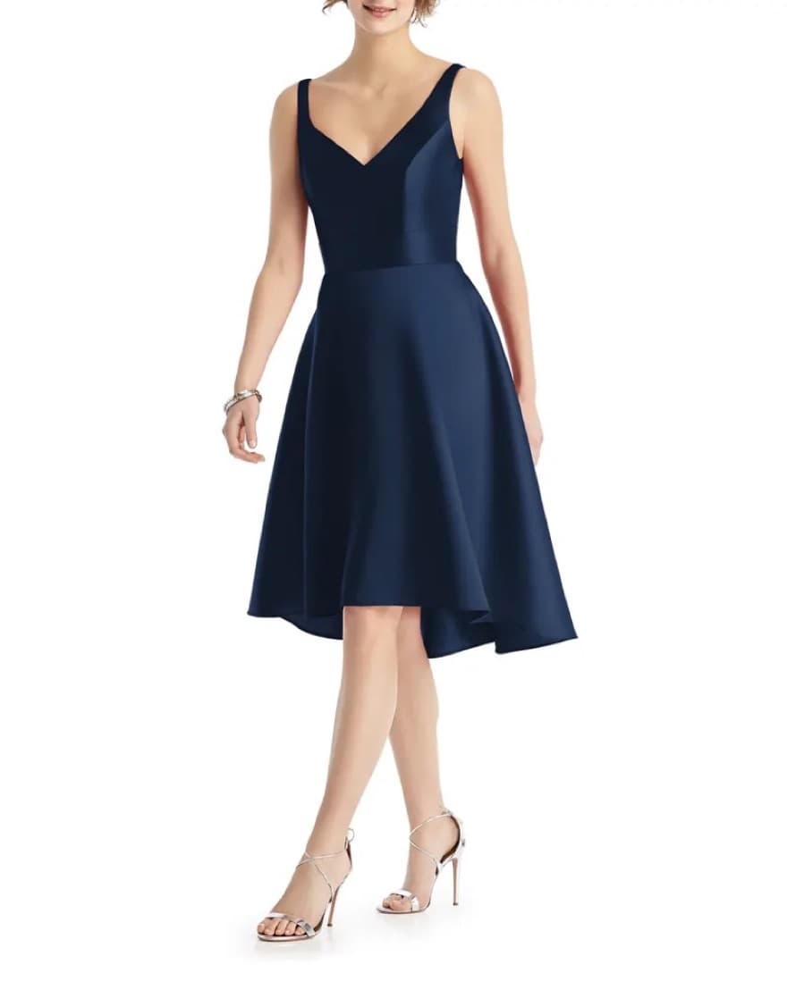 Navy Alfred Sung Cocktail Dress - Image 1