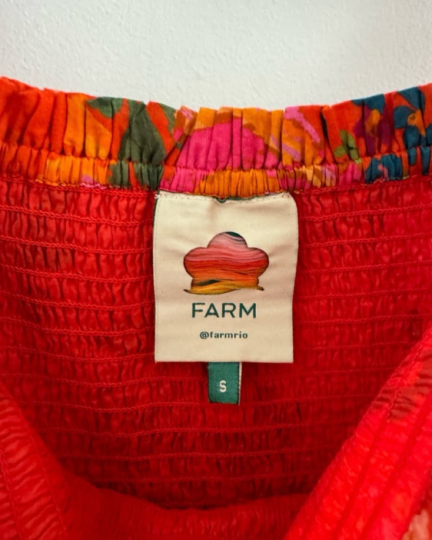 Farm Rio Red Spring Banana Mini Dress - Image 5