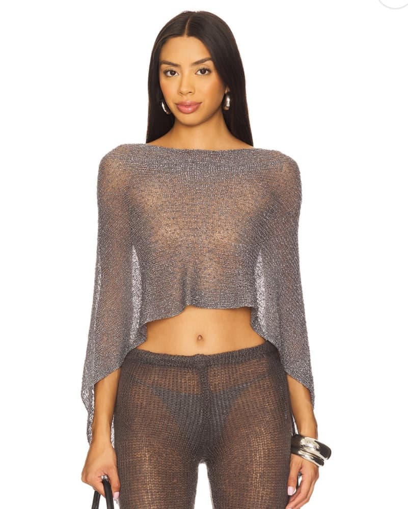 Infinity Multiway Knit Cape in Gunmetal - Image 2