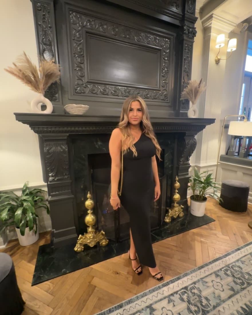 One Shoulder Black Dress - Image 3