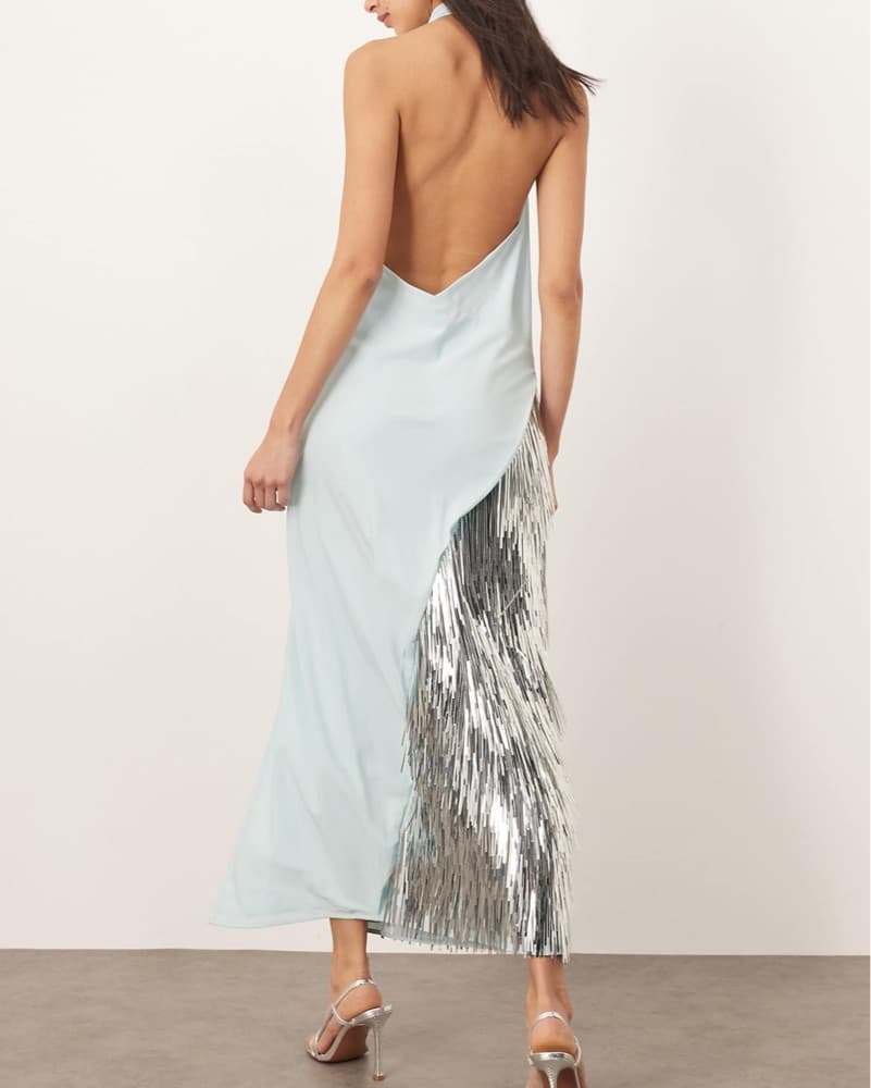 Halterneck Maxi Dress - Image 2