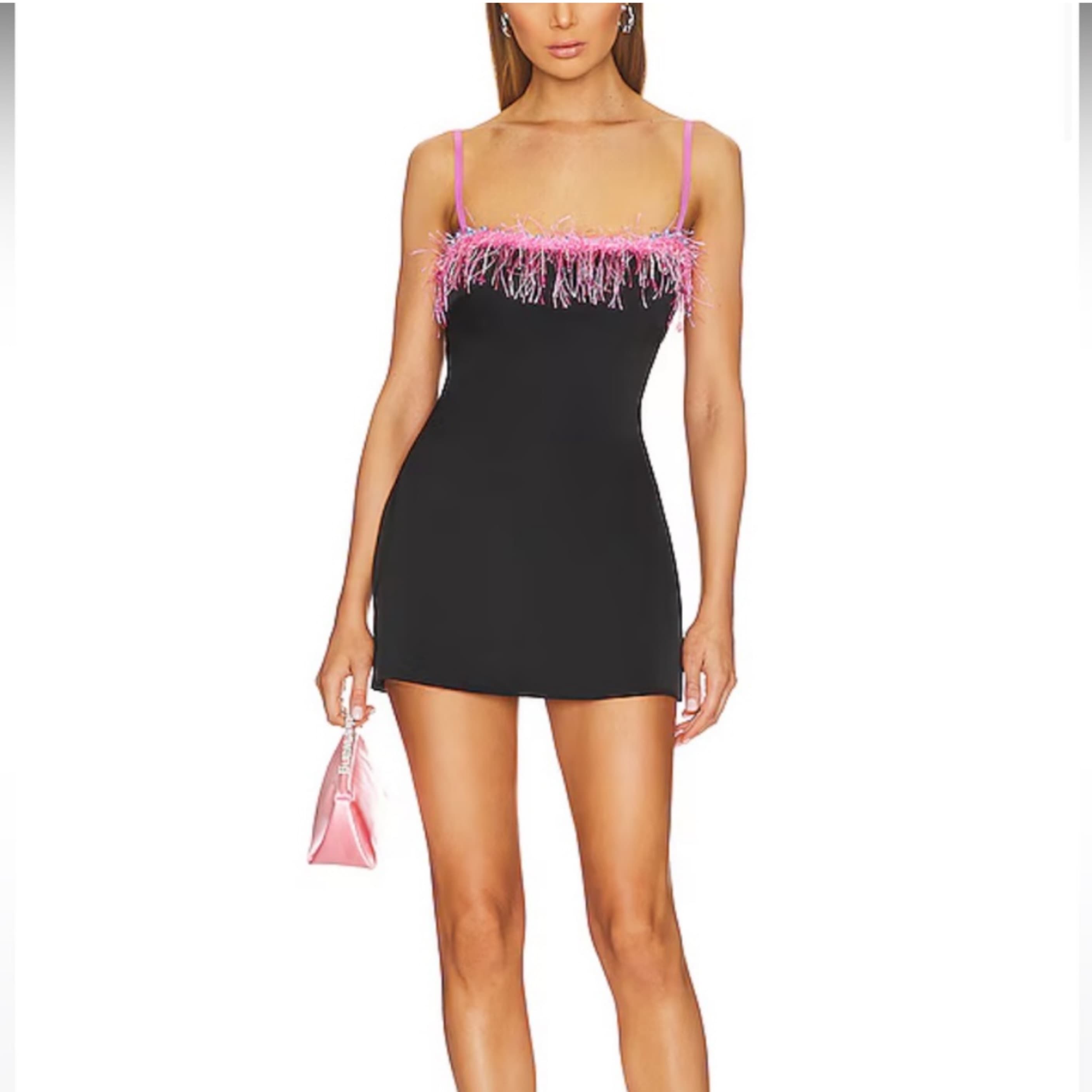 Danielle Guizio Satin beaded Mini Dress - Image 2