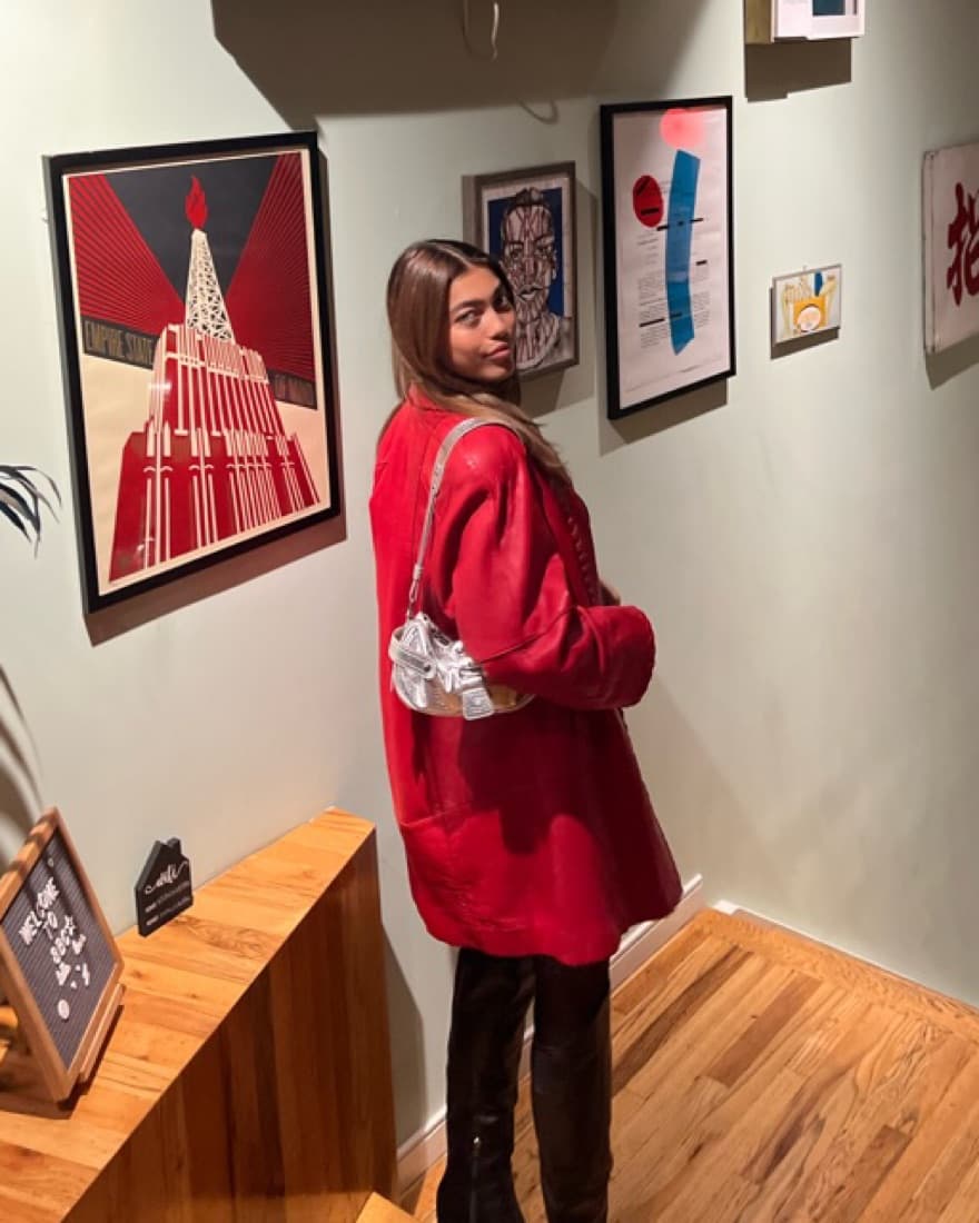 Vintage Red Leather Jacket  - Image 3