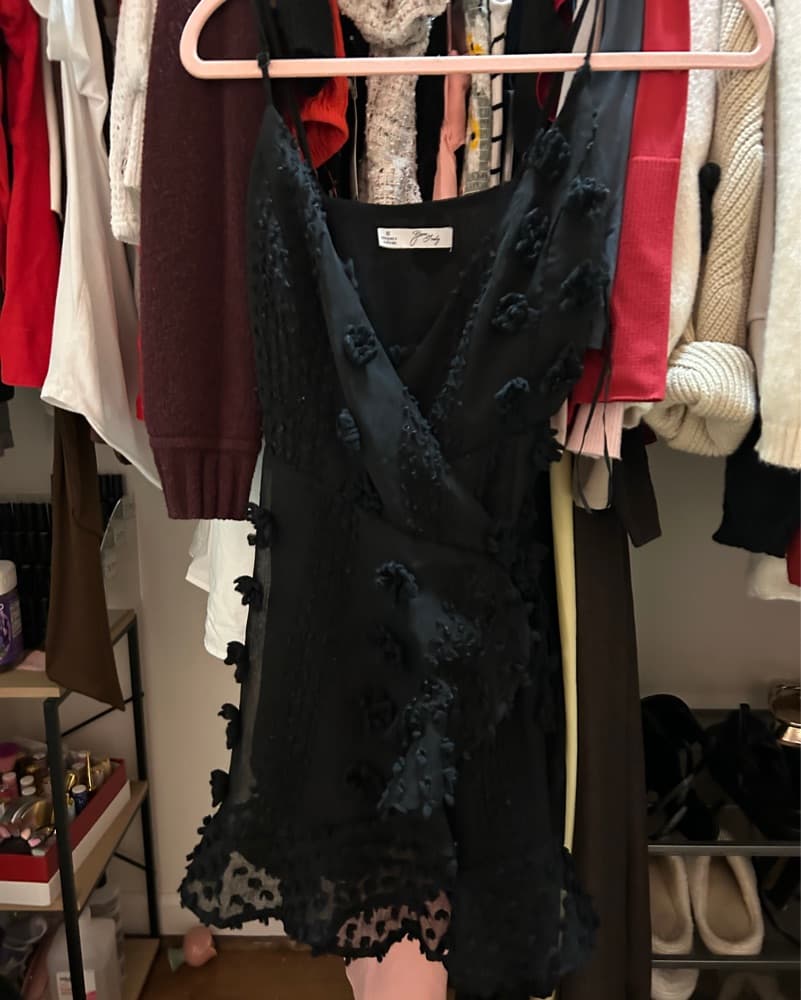 Elegant Black Embellished Dress - Image 1