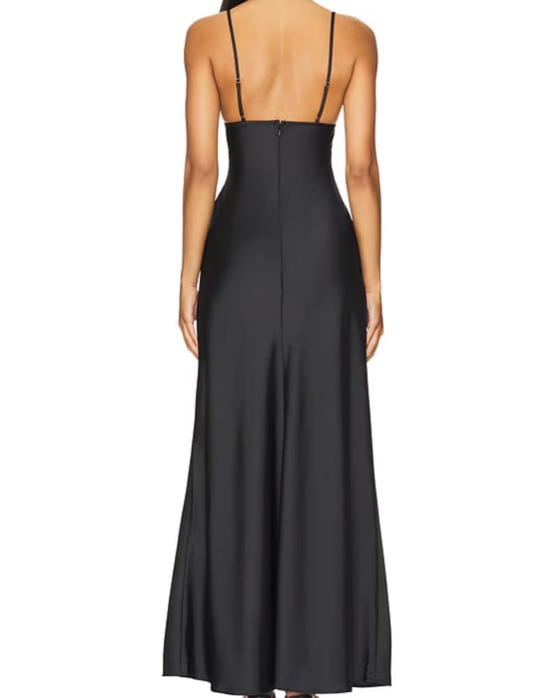 We Wore What black silk dress - Image 2