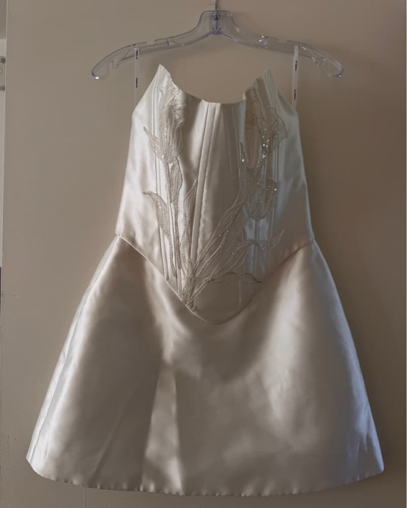 By Watters “Elaine” Bridal Mini Dress  - Image 5