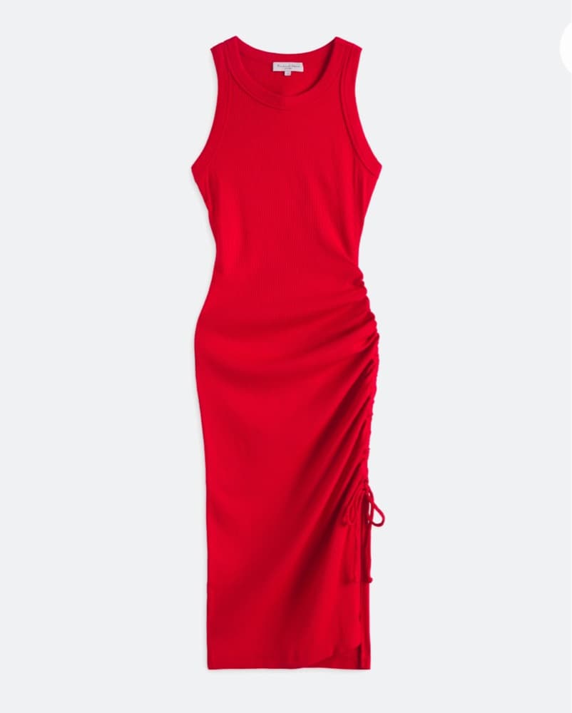 MICHAEL STARS Red Ribbed Dress - Image 3