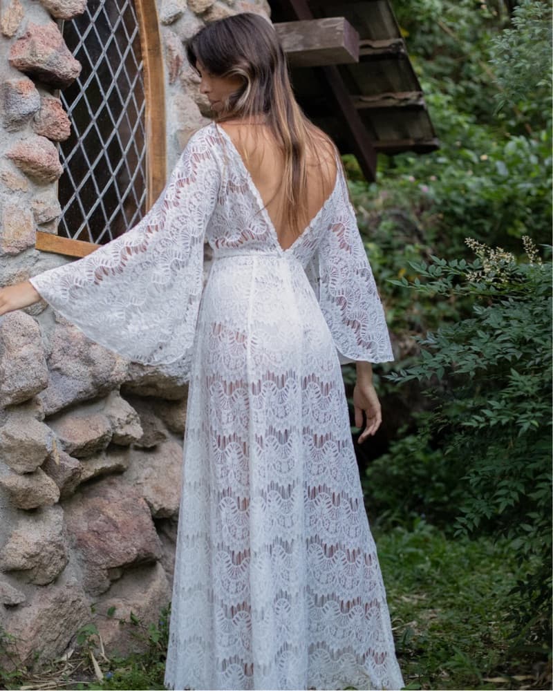 VINTAGE 1970's Sheer lace maxi - Image 1