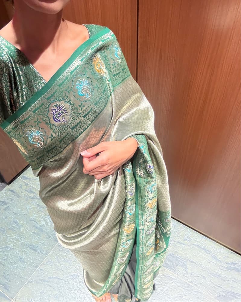 Brocade Silk Saree/Sari  - Image 4