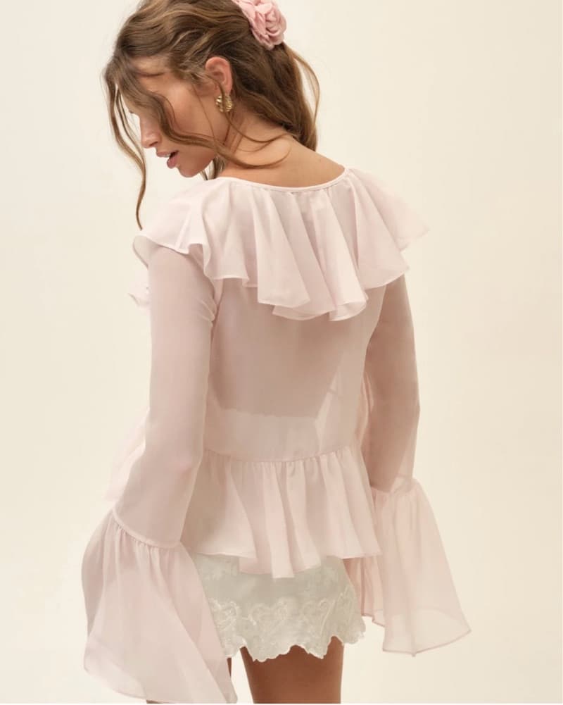 Lila Flare Top For Love And Lemons - Image 3