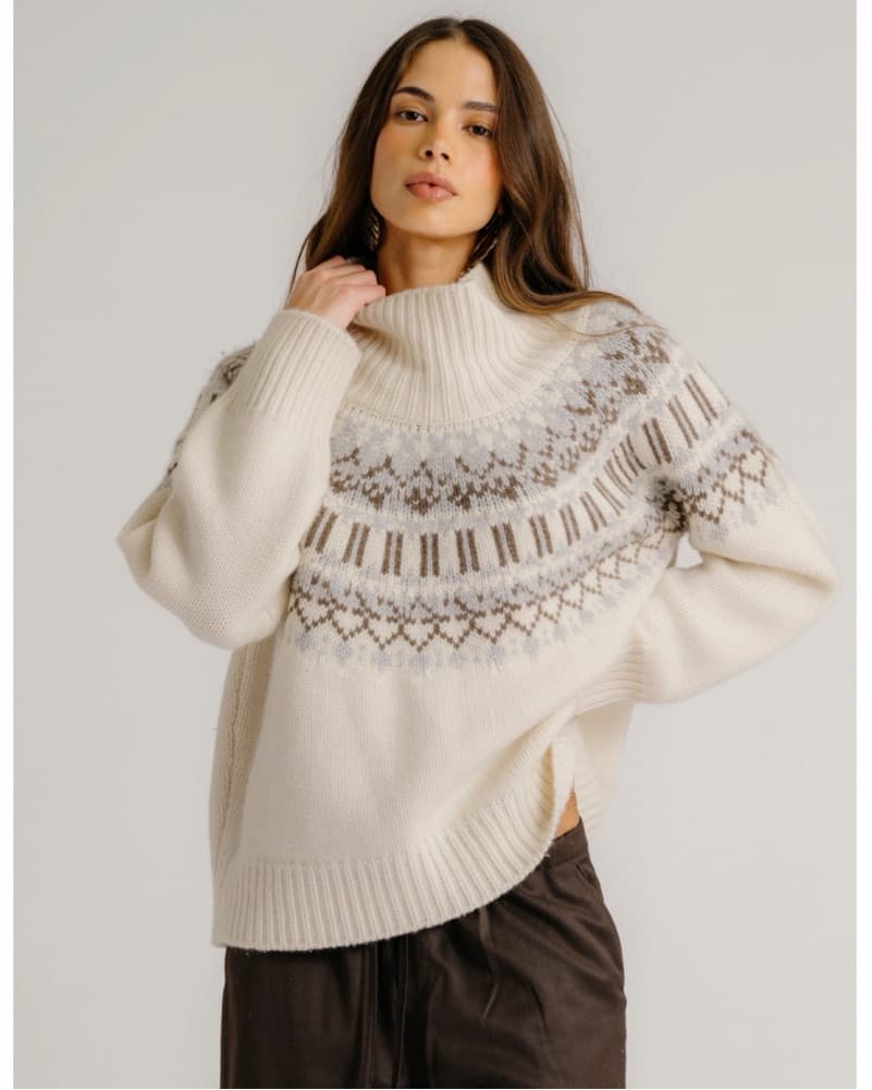 SABLYN Cashmere Scottie Ski Sweater S - Image 1