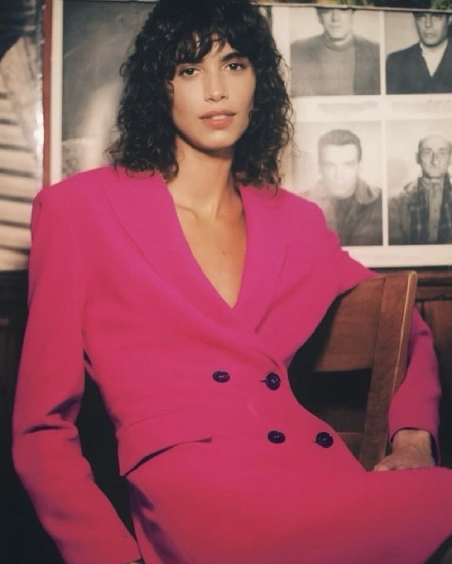 Zara Hot Pink Blazer Dress - Image 3