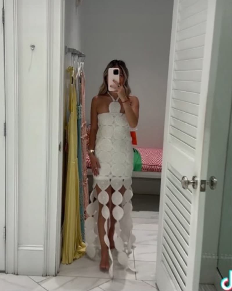 Simon Miller White Circles Beep Dress XS - Image 4