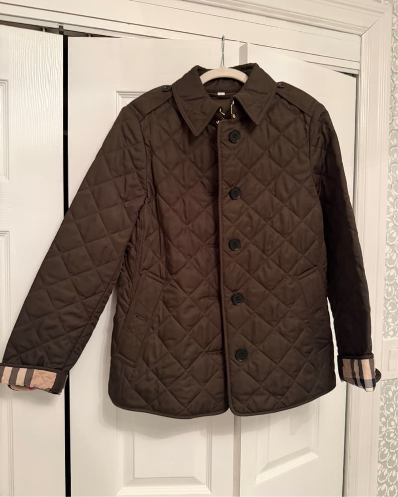 Burberry Quilted Khaki Utility Jacket - Image 3