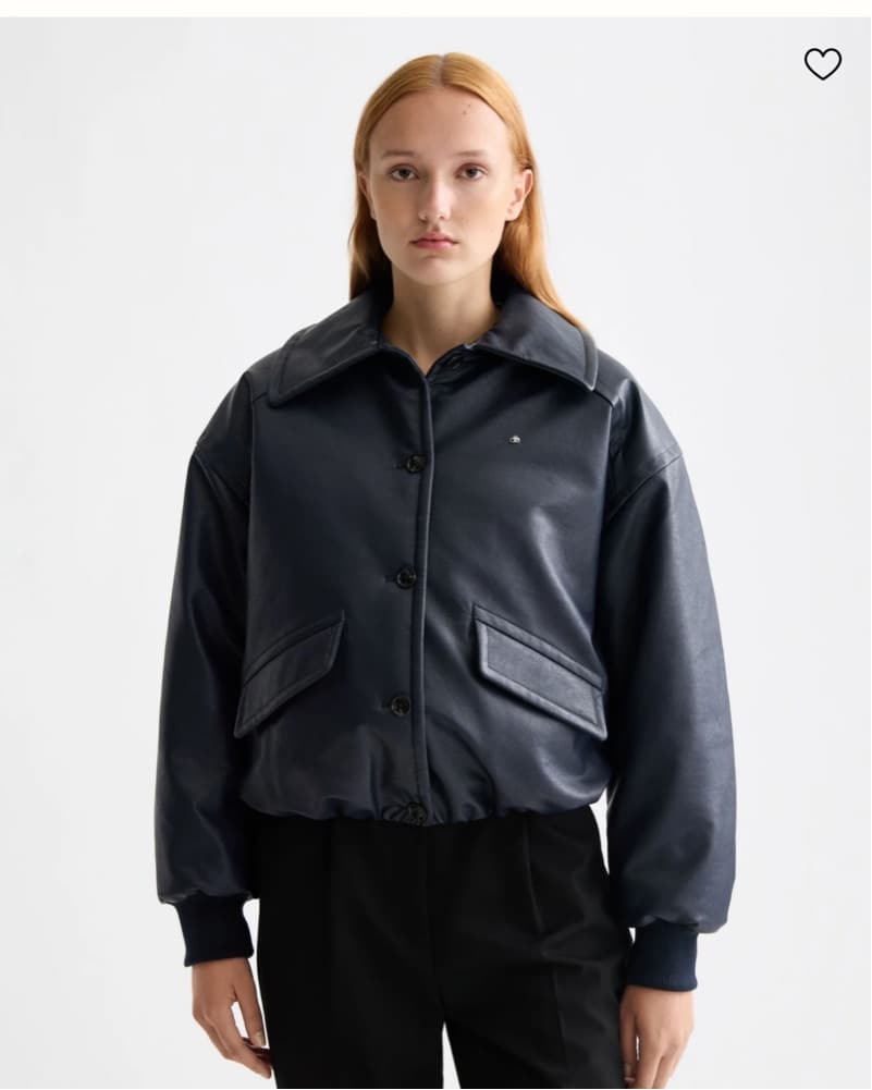 Scotch And Soda Leather Button-Up Jacket - Image 1
