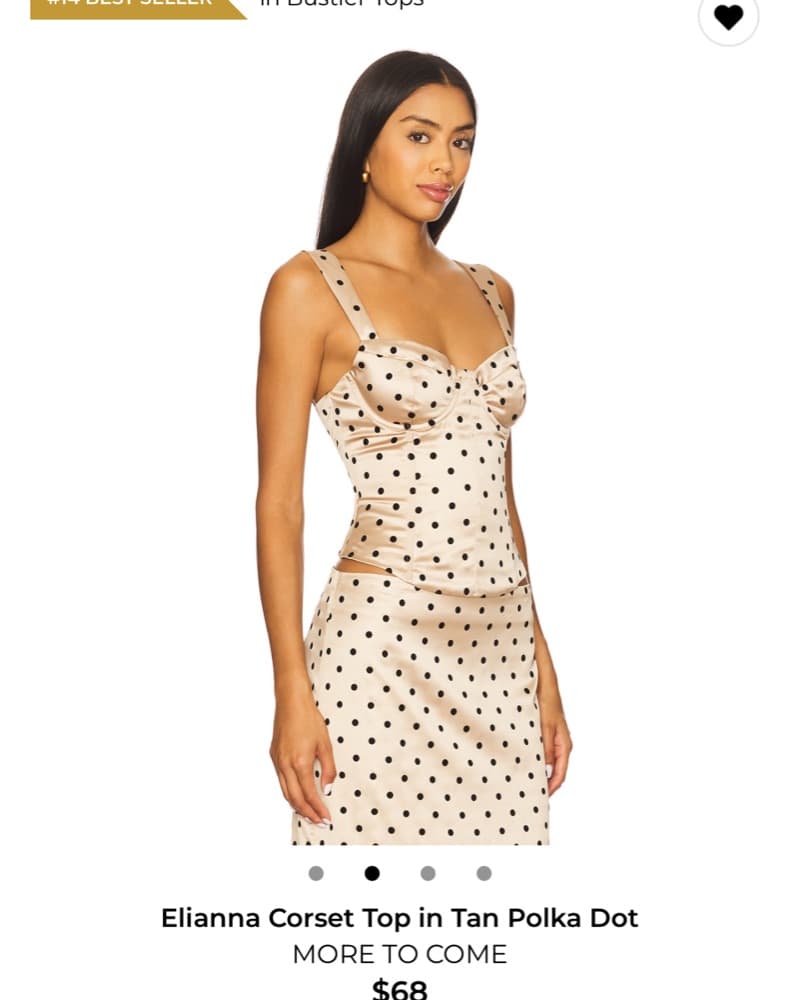 Chic Polka Dot Corset Top and Skirt Set - Image 3