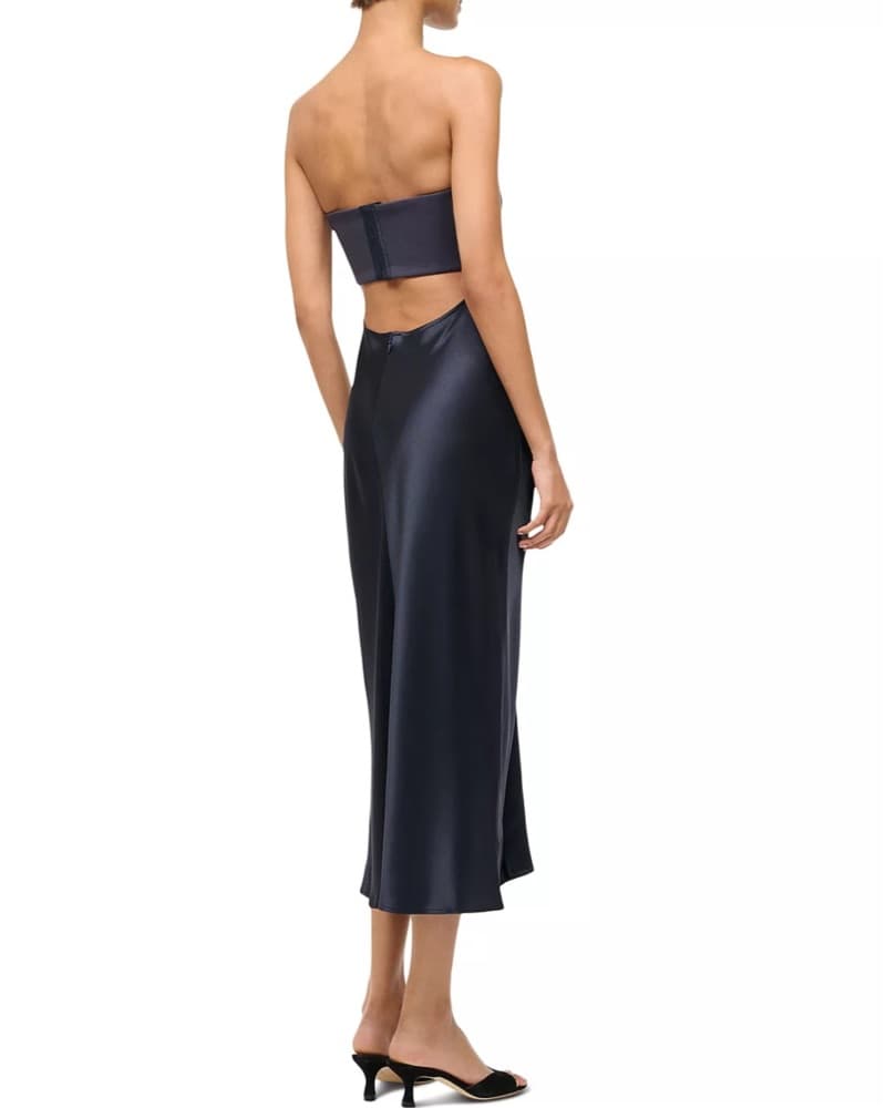 Staud Wayfaring Midi Dress Navy  - Image 3