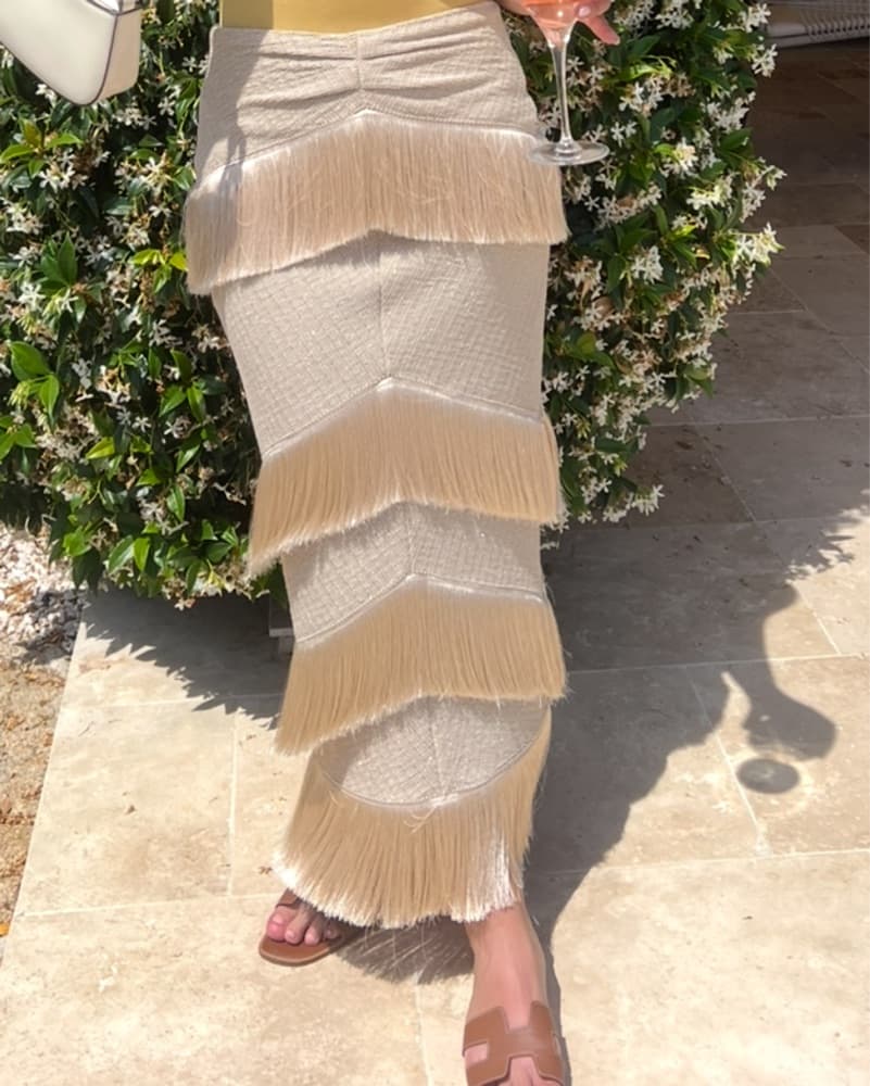 Patbo Fringe Maxi Skirt - Image 1