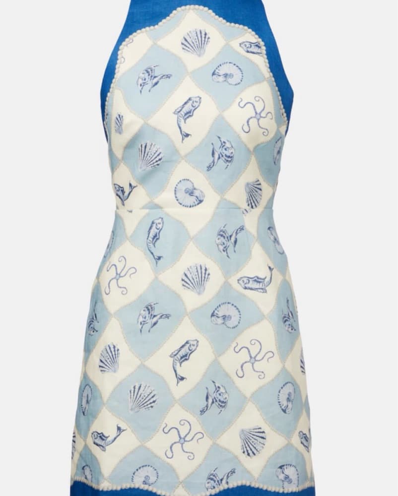 ALEMAIS Pia Printed Linen Mini Dress - Image 2