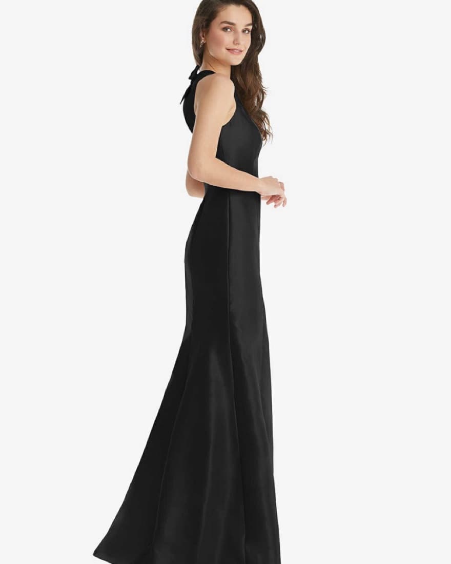 ALFRED SUNG Jewel Neck Bowed Open-Back T - Image 3