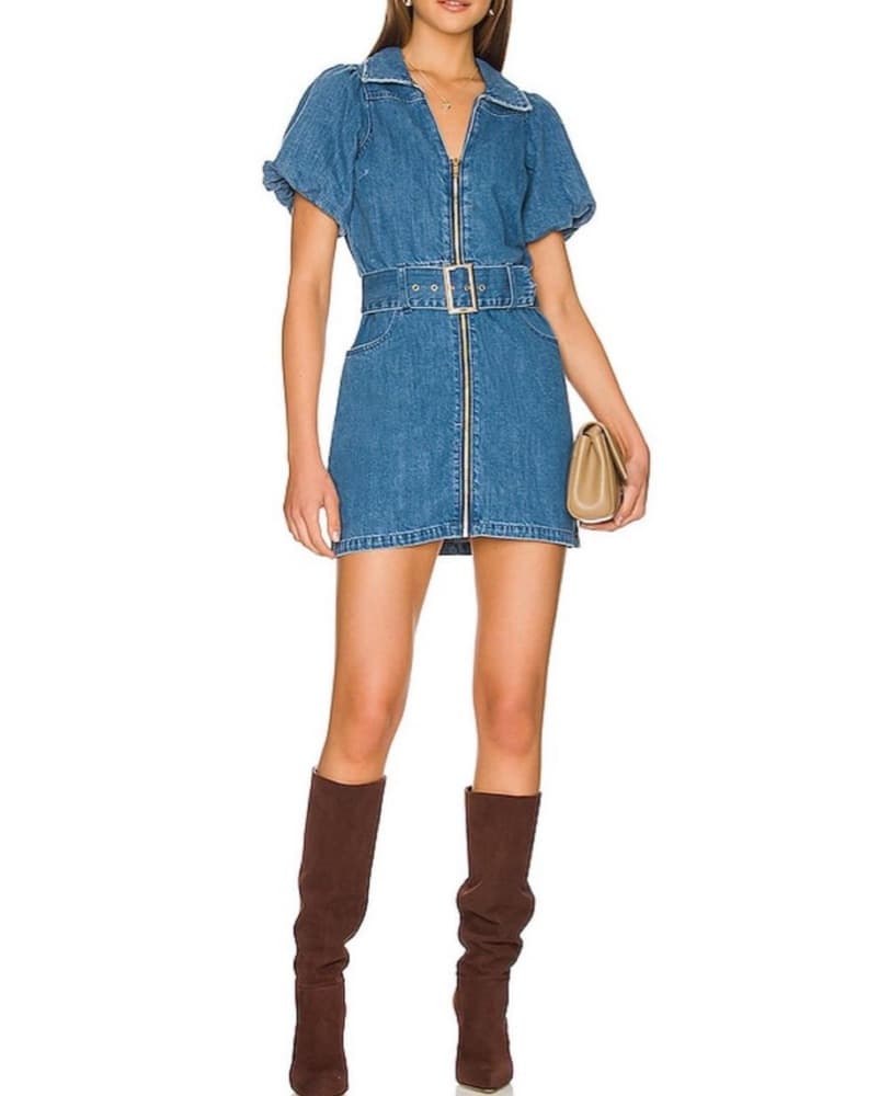 Show Me Your Mumu Denim Mini Dress - Image 1