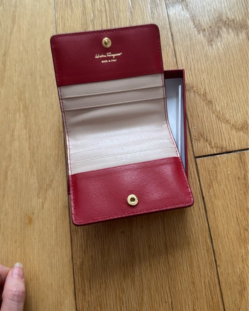 Ferragamo Red Leather Wallet cardholder  - Image 2