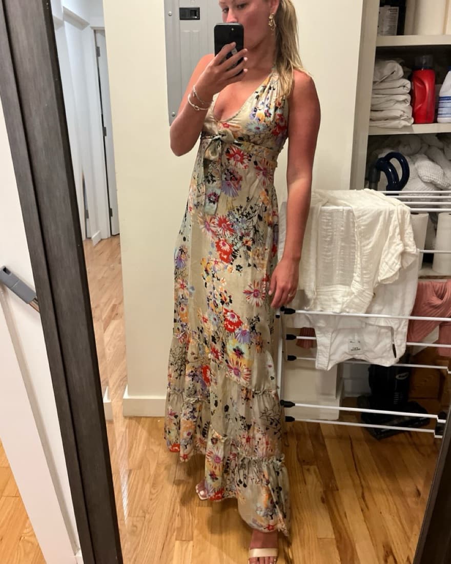 Pop Saint Barths Floral Sheer Dress - Image 1