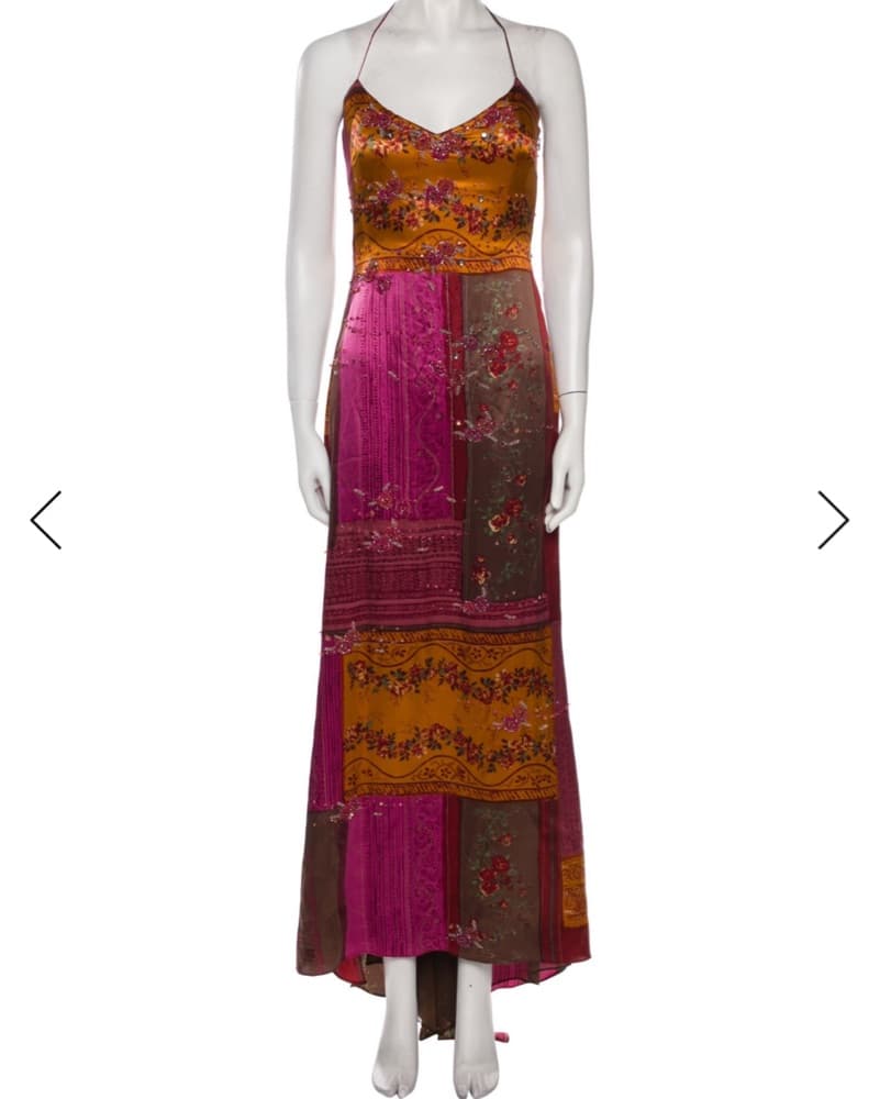 Badgely mischka Silk Maxi Dress - Image 3