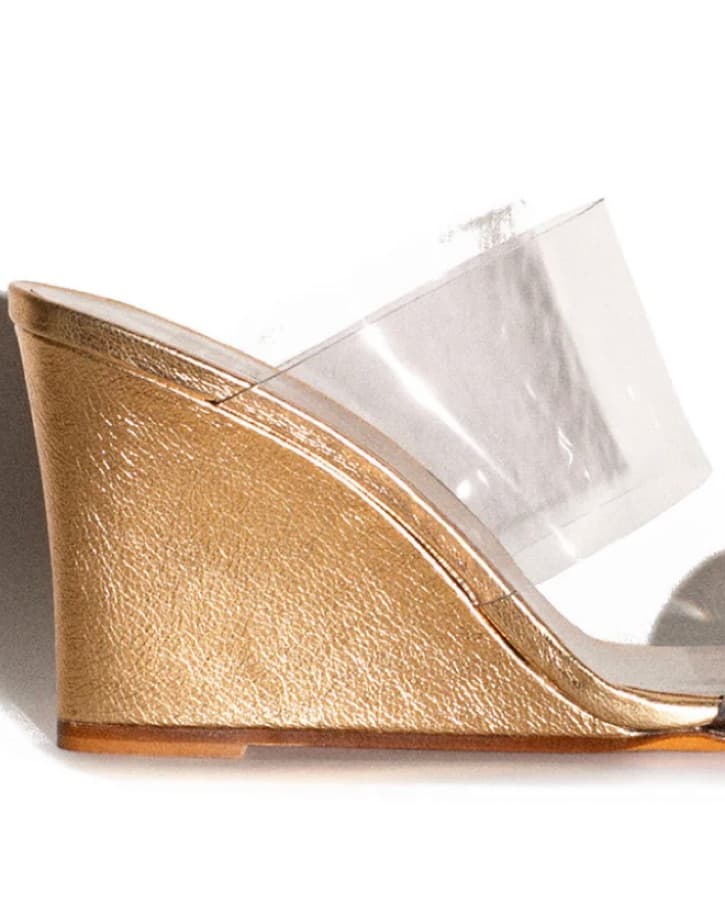 Maraym Nassir Zadeh gold olympia wedge  - Image 4