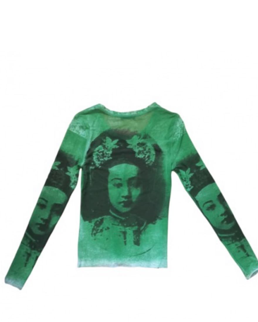 IKKS VINTAGE GREEN BLOUSE  - Image 6