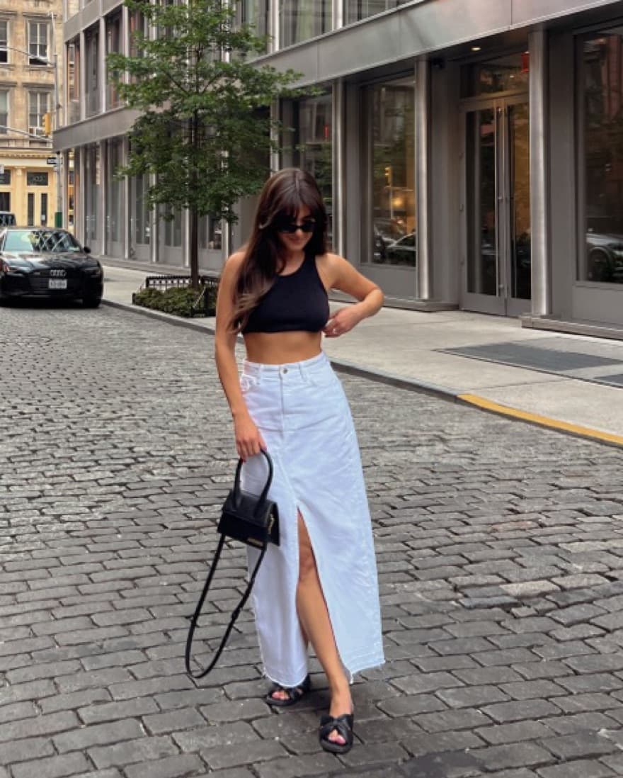 Zara White Jean Maxi XS - Image 1