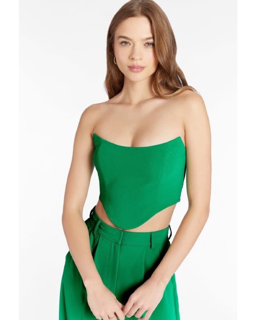 Vibrant Green Strapless Jumpsuit - Image 3