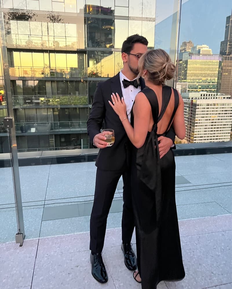 Significant Other Black Satin Dress - Image 5