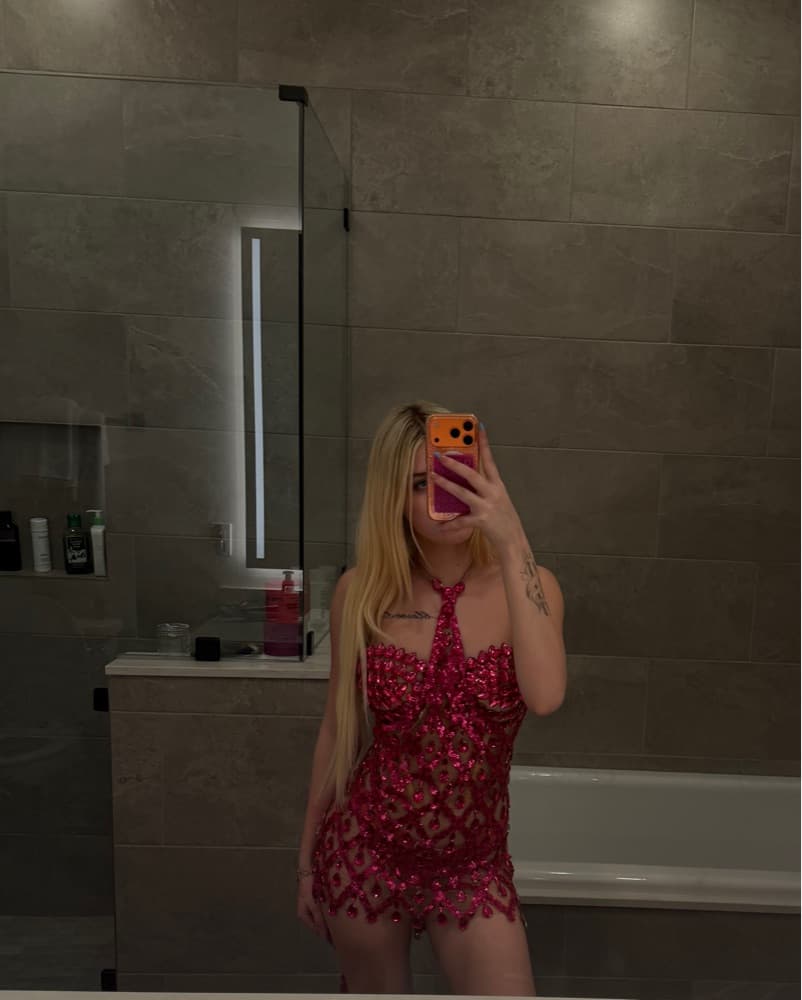 Pink Rhinestone Dress  - Image 2