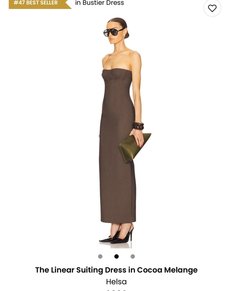 The Linear Suiting Dress In Cocoa Melang - Image 3