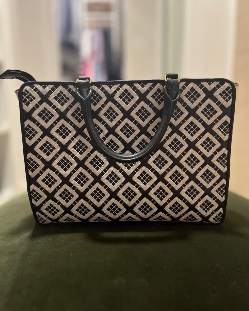Tory Burch Elegant Patterned Satchel - Image 2