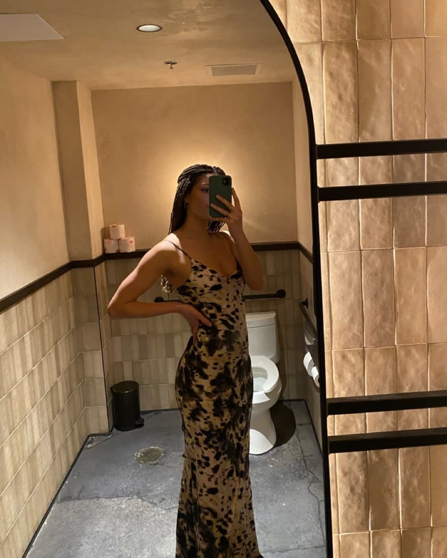 L’Agence Cowprint Maxi Dress - Image 4
