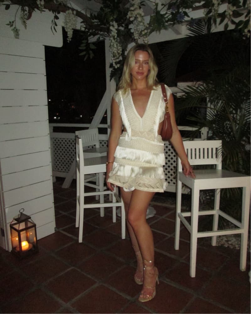 Pat Bo Samba Fringe Cut Out Mini Dress - Image 3
