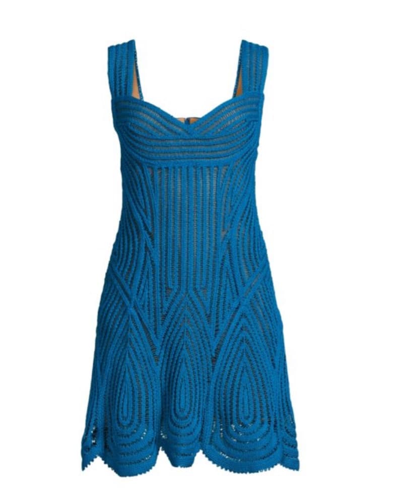 Simkhai Scalloped Hem Mini Dress - Image 3