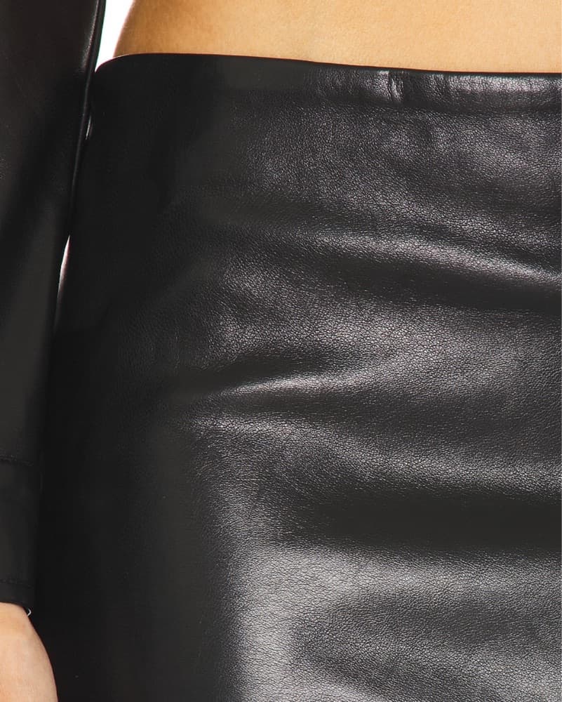 LOBA Vegan Leather Micro Skirt - Image 5